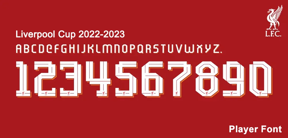 Liverpool 2022-2023 Cup Font