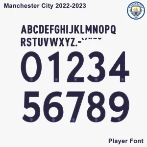 Manchester City 2022-2023 font