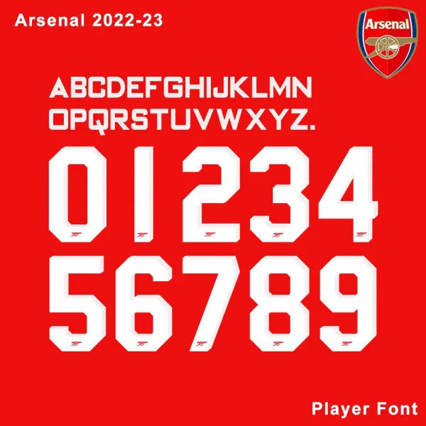 Arsenal 2022-23 Font