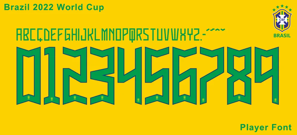 Brazil 2022 World Cup Kit Font