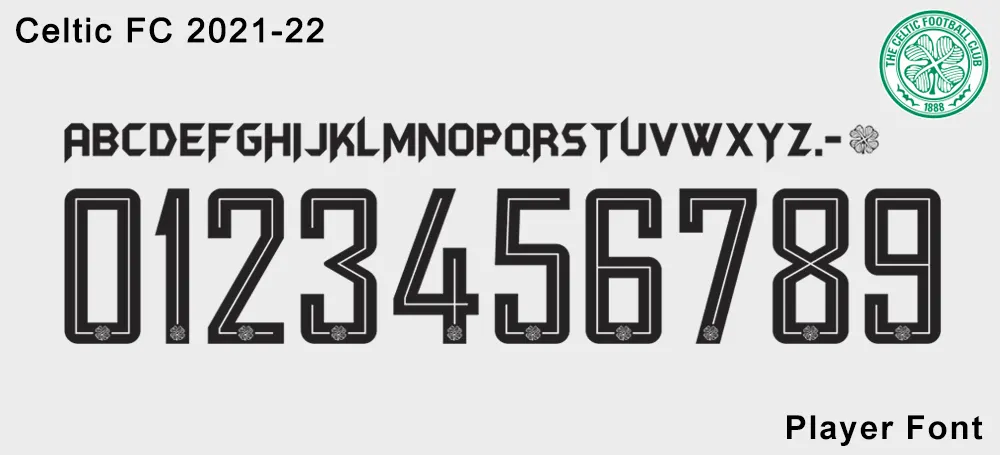 Celtic FC 21-22 Font