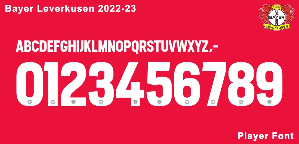 Bayer leverkusen 22-23 Font