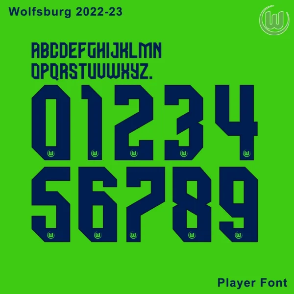 Wolfsburg 2022-23 Kit Font