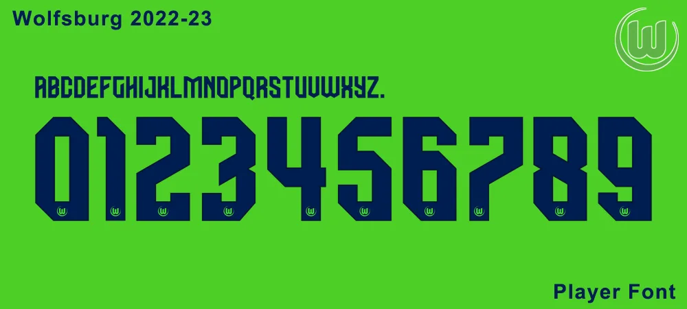 Wolfsburg 2022-23 Kit Font