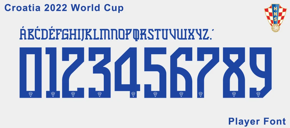 Croatia 2022 World Cup Font