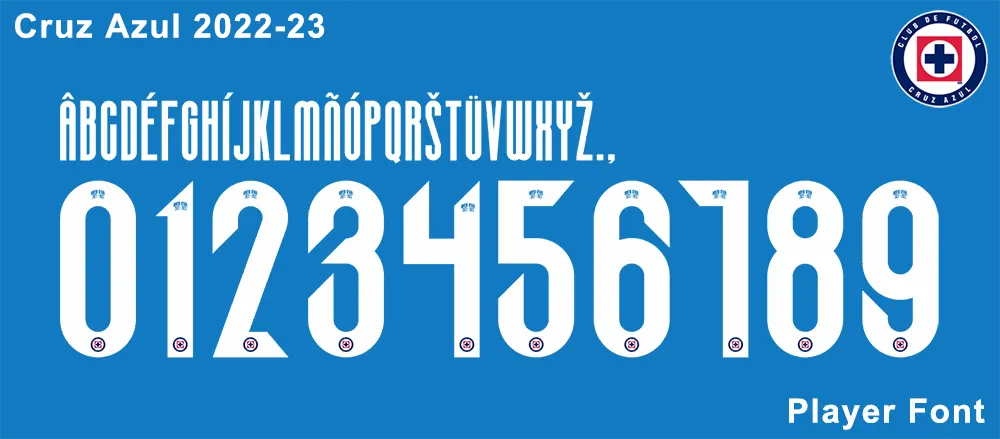 Cruz Azul 2022 Font
