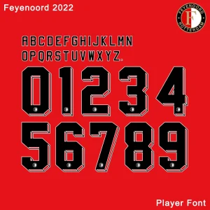 Feyenoord 2022-2023 Kit Font