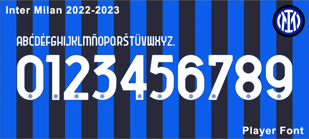 Inter Milan 2022-2023 Font
