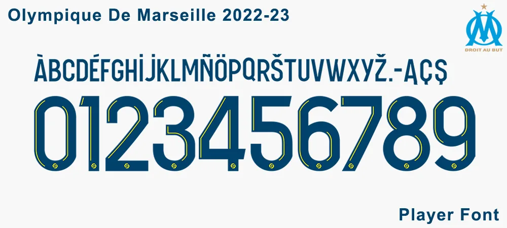 Olympique De Marseille 2022-23 Font