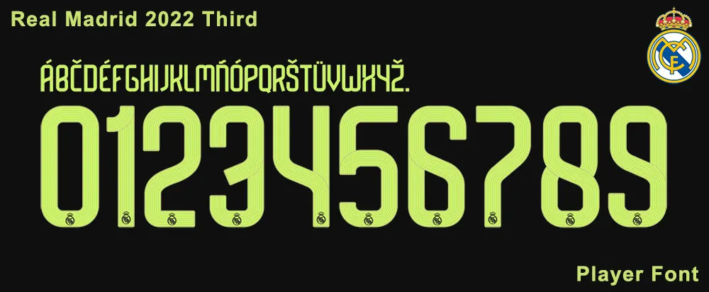 Real Madrid 2022-2023 Third Font