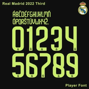 Real Madrid 2022-2023 third Kit Font