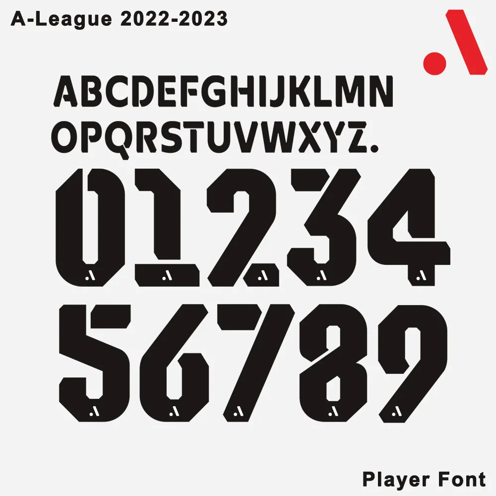 A-League 2022-2023 Kit Font - Player Font