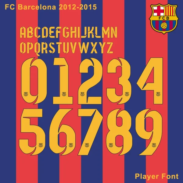 FC Barcelona 2012-15 Kit Font