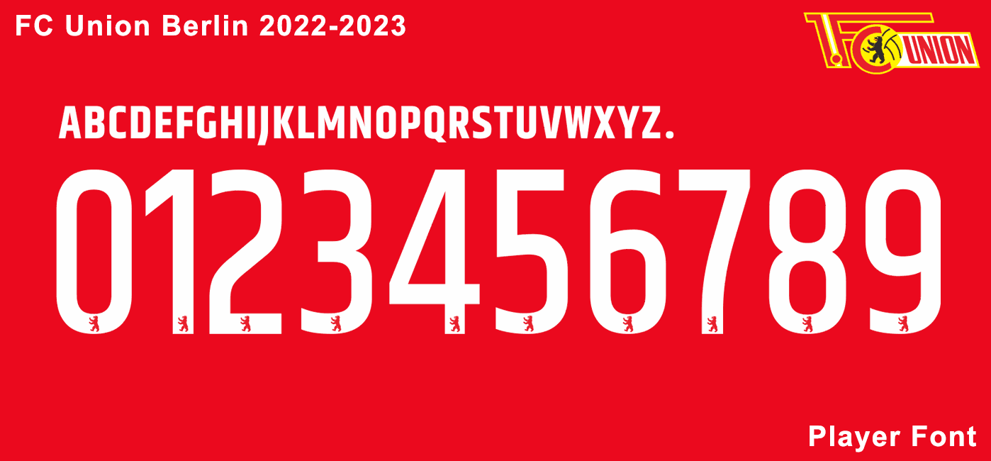FC Union Berlin 2022-2023 Font