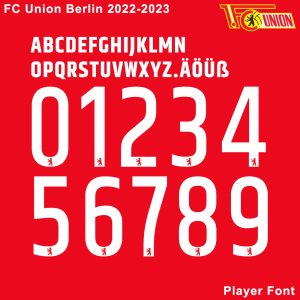 FC Union Berlin 2022-2023 Kit Font