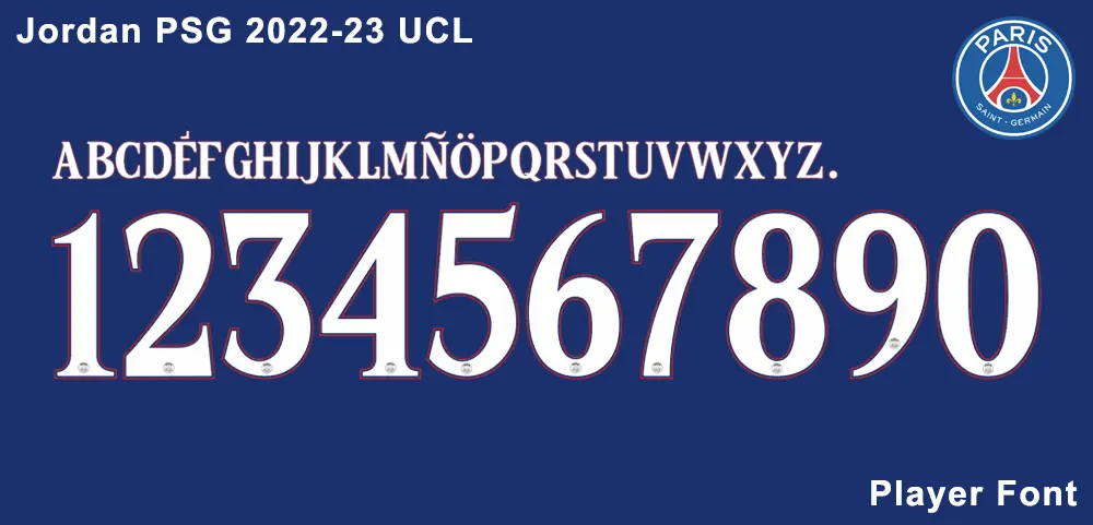 PSG 2022-2023 UCL Font