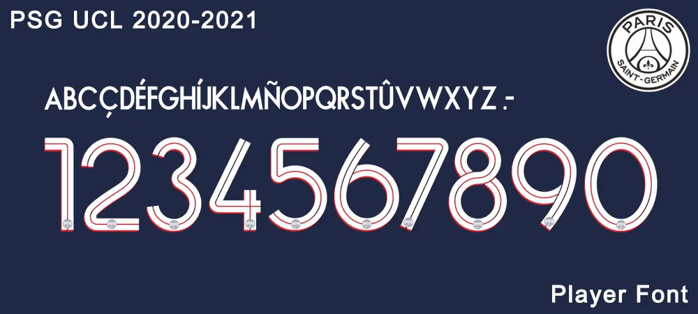 PSG UCL 2020-2021 Font