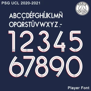 PSG UCL 2020-21 Font
