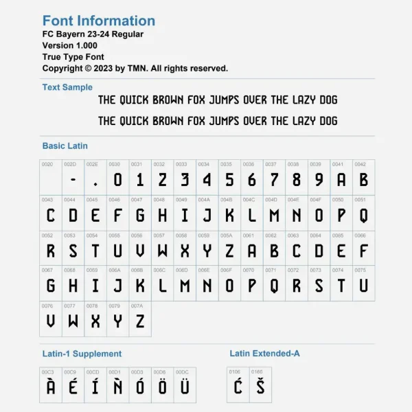 FC Bayern Munchen 2023-24 Font Download - Image 2