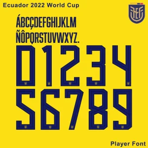Ecuador World Cup 2022 Font Vector Download