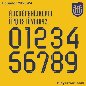 Ecuador 2023 Font Vector Download