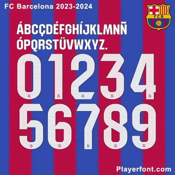 FC Barcelona 2023-2024 Font Vector Download