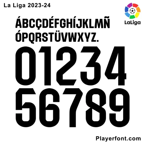 La Liga 2023-2024 Font Vector