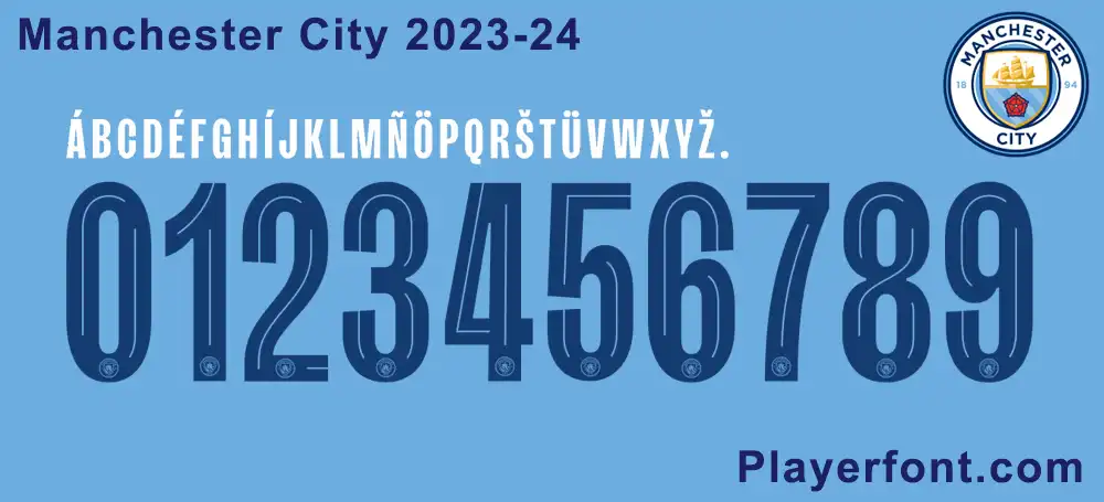 Manchester City 2023-24 Font