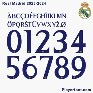 Real Madrid 2023-24 Font Vector Download