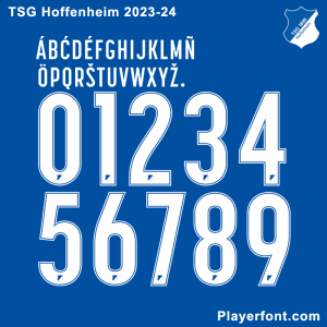 TSG Hoffenheim 2023-24 Font Vector Download