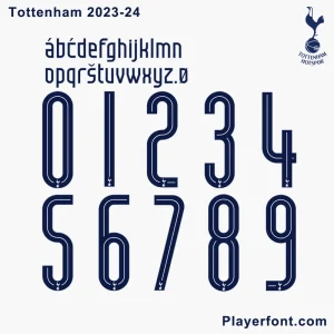 Tottenham 2023-2024 Font Vector Download