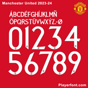 Manchester United 2023-24 Font Vector Download