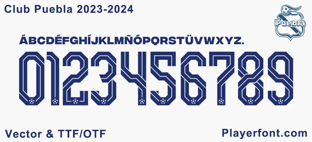 Club Puebla 2023-2024 Font