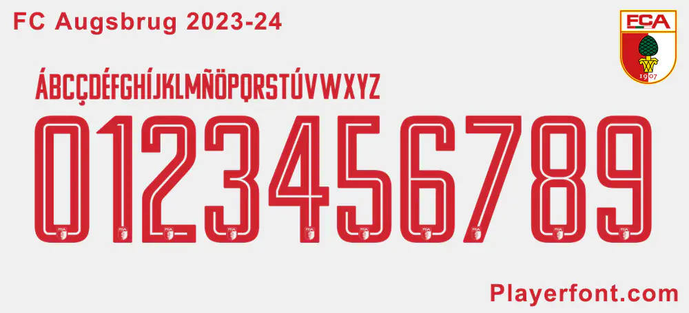 FC Augsburg 2023-2024 Font