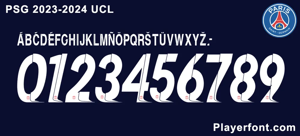 PSG 2023-2024 UCL Font