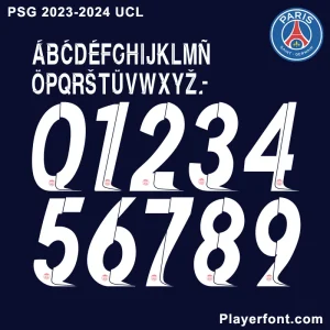 PSG 2023-24 UCL Font Download