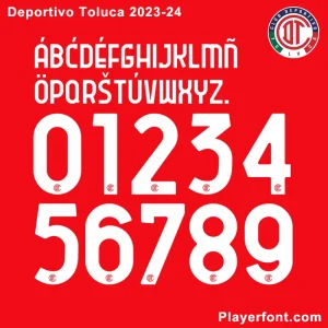 Deportivo Toluca 2023-2024 Font Download