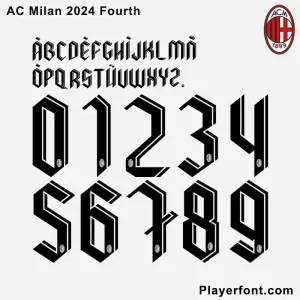 AC Milan Fourth 2024 Font Download