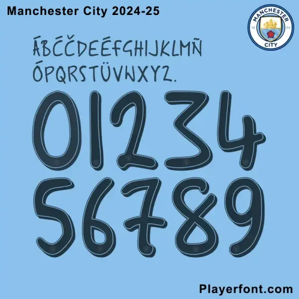 Manchester City 202425 Font Download Player Font