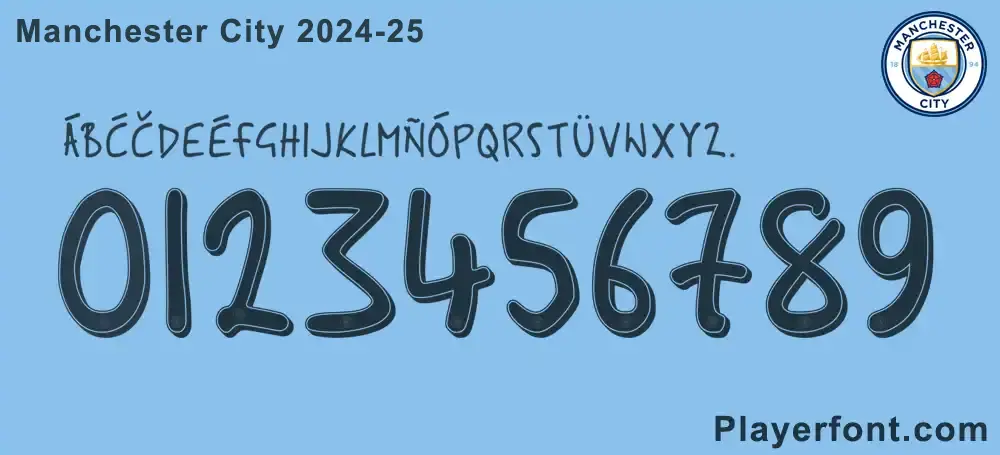 Manchester City 2024-2025 Font