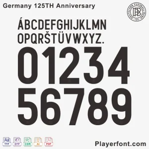 2025 Germany 125th Anniversary Font Download Preview