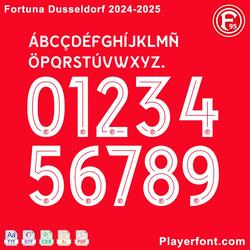 Fortuna Düsseldorf 2024-2025 Font Download Preview