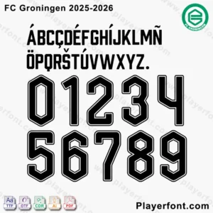 FC Groningen 2025-2026 Official Font Download - TTF, OTF, CDR Formats