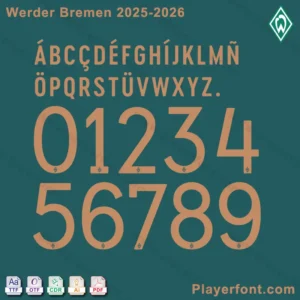 Official Werder Bremen 2025-2026 Font Package - TTF, OTF, Vector Files