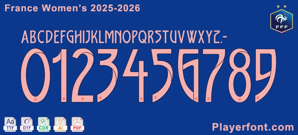 France Women's 2025-2026 Font Preview