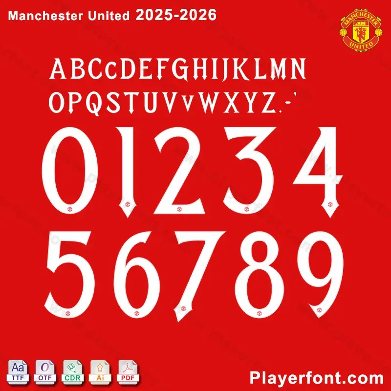 Manchester United 2025-2026 font Download