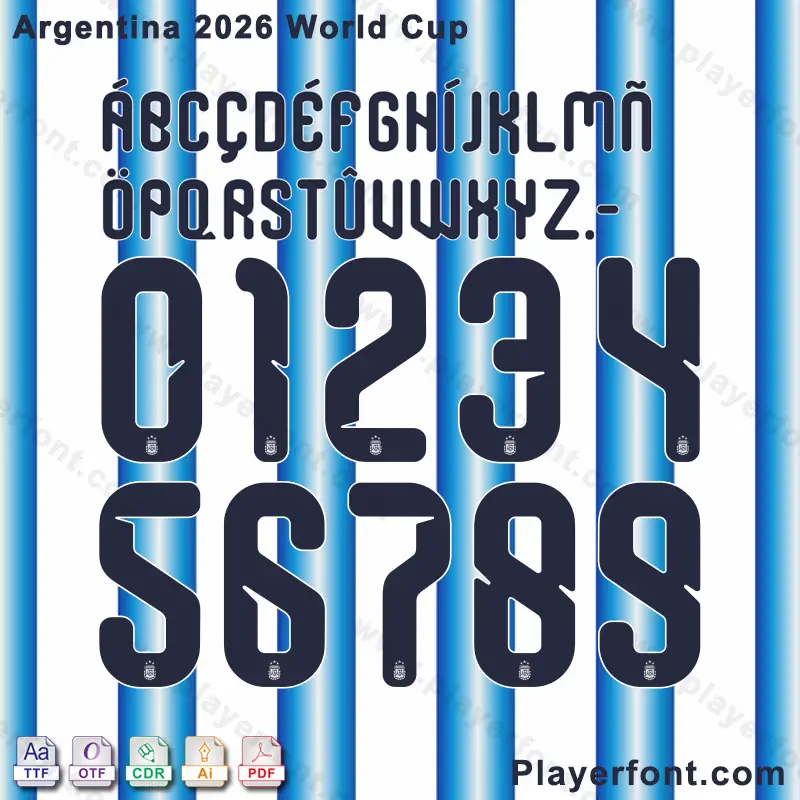 Argentina 2026 Font File Formats - TTF, OTF, AI, CDR, PDF for Design