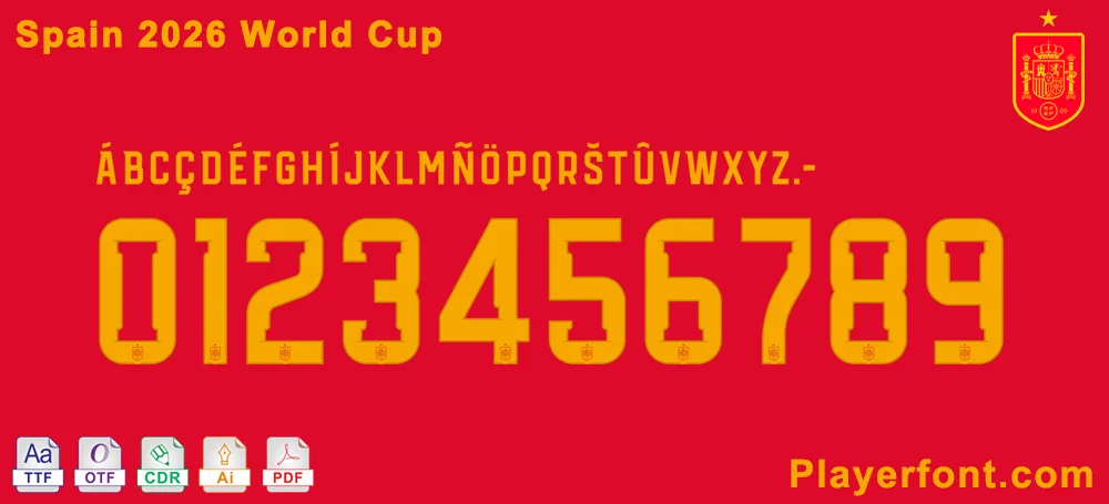 Spain 2026 World Cup Font Ttf Otf Ai Cdr Pdf Vector Files
