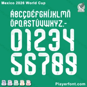 Mexico 2026 World Cup Font Display: Complete Character Set (Official Kit Typography for Fan Projects)