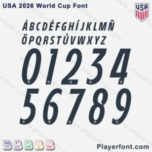 USA 2026 World Cup Font Alphabet
